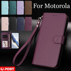 For Motorola MOTO G85 G84 G75 G62 G55 G15 Case Wallet Leather Shockproof Cover - Picture 1 of 87
