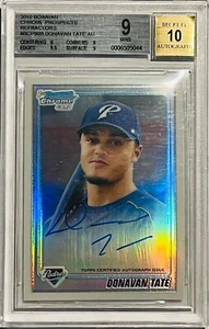 DONAVAN TATE ROOKIE BGS 9 2010 BOWMAN CHROME 1ST AUTOGRAPH SAN DIEGO PADRES RC - Bild 1 von 2