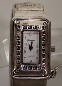 Vintage Geneva Bracelet Wristwatch – Silver with Hearts & Cross Charm – NEW BATT - Picture 1 of 12