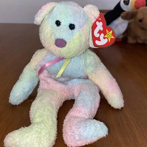  Ty Beanie Baby Groovy The Bear 1999 "TyDye" Plüschtier Teddybär - Bild 1 von 7