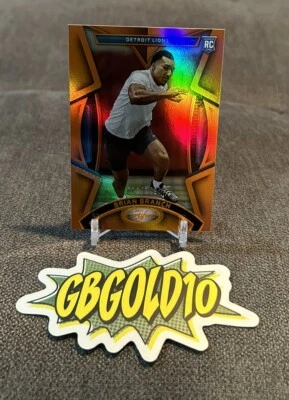 2023 Certified Rookies Mirror Orange /149 Brian Branch #175 Rookie RC - Image 1 of 3