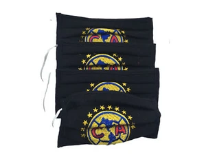 4 Pack of Handmade Mexican Futbol Fabric Face Masks - Club America Mask - Foto 1 di 1