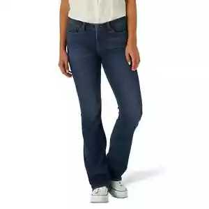 NEW Lee Easy Fit Women's Barely Bootcut Jeans Size 18 SHORT Slimming Stretch - Picture 1 of 5