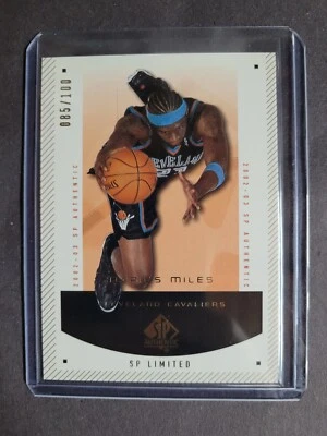 2002-03 SP Authentic Limited #13 Darius Miles #085/100 Cleveland Cavs Free S&H  - Image 1 of 2