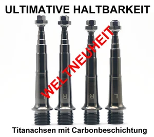 SHIMANO XT/Ultegra/A600: 2 Titan-Pedalachsen mit DLC-Beschichtung /2 Achsenlänge - Bild 1 von 10