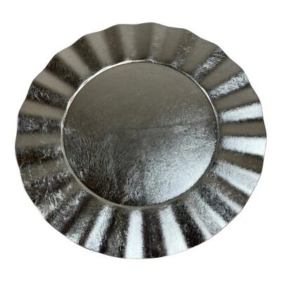 Mikasa China SILVER ELEGANCE Foil Look Charger Serving Service Plate NEW IN BOX - Image 1 of 4