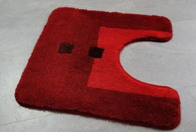 Kleine Wolke Maison Granat Rot WC-Vorleger mit Ausschnitt 50x50cm. Florhöhe:20mm - Bild 1 von 4