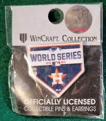 2021 Houston Astros vs Atlanta Braves World Series MLB Lapel Pin WinCraft New - Image 1 of 2