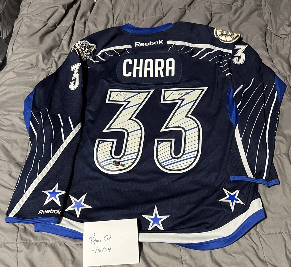 Zdeno Chara Signed & Inscribed Boston Bruins 2012 NHL All Star Reebok Jersey COA - Image 1 of 4