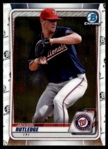 2020 Bowman Chrome Prospect Autographs Jackson Rutledge Washington Nationals - Picture 1 of 2