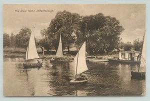 Postcard The River Nene, Peterborough. Boating - Picture 1 of 2