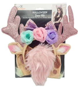 Kit de Disfraz Way to Celebrate Ciervo 5 Piezas Accesorios Pastel Oro Rosa TOTALMENTE NUEVO - Imagen 1 de 13