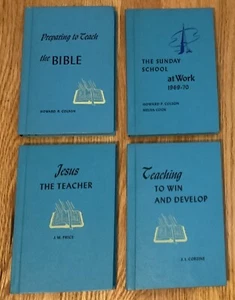 Vintage Books Church Study Course for Teaching & Training Set of 4 Bright Blue - Picture 1 of 6