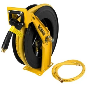 Carrete de manguera de aire retráctil automático de doble brazo DEWALT 1/2" X 50 pies resistente al aceite/torceduras - Imagen 1 de 11