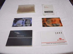 2004 KIA SEDONA OWNER MANUAL 5/PC. SET & CLEAR PLASTIC DEALER CASE.FREE S/H - Bild 1 von 5