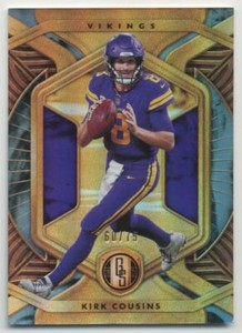 Kirk Cousins 2021 Panini Gold Standard Platinum /75 #65 Minnesota Vikings
