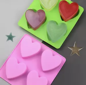 Heart-shaped Silicone Mold Fondant Cake Decor Chocolate Mould Baking Soap Icing - Picture 1 of 5