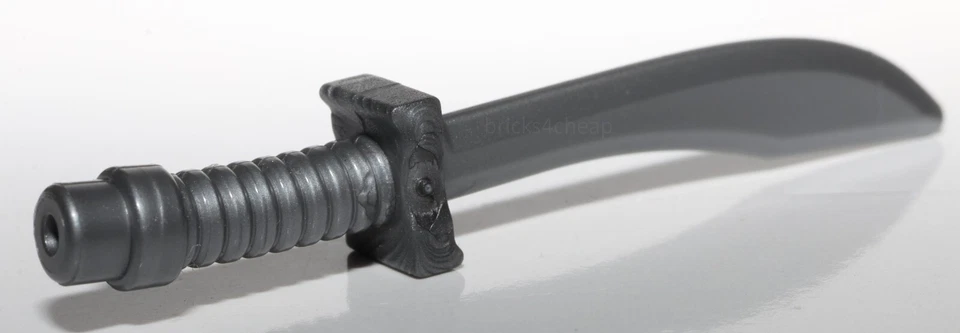 Lego Plana Plata Minifigura Arma Espada Sable Dao Hoja Curvada Foto 1 de 1
