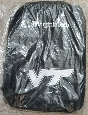 Virginia Tech Back Pack Book Sports Gym School Bag, Black, NEW Cover