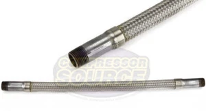 1/2" x 18" Stainless Steel Compressed Air Line Metal Flex Hose Compressor Tube - Picture 1 of 6