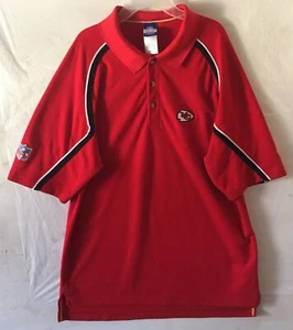 NFL KANSAS CITY CHIEFS Team Apparel Reebok Red Golf Shirt Men's Size LG - Picture 1 of 9
