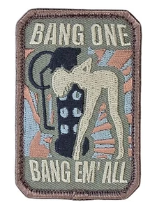 MSM BANG EM' ALL SMALL AFSF DESIGN MILSPEC ARMY TACTICAL FOREST HOOK PATCH - Bild 1 von 3