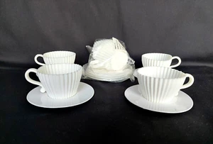Baking Cupcake Teacups & Saucer Silicone Molds Set of 8 New Open Box *Ships Free - Picture 1 of 14