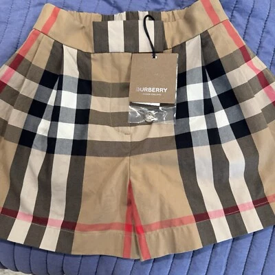 Pantalones cortos a cuadros Burberry niños niña, 8 años, nuevos con etiquetas $300 Foto 1 de 4
