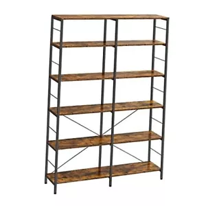 6-Tier Tall Bookshelf, Bookcase, Large Metal Shelf, 11.8 x 47.2 x 67.9 - Picture 1 of 7