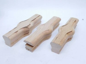 NEW LOT OF 3 - DAMAGED Colonial Stair Railing 6010 Woodwork Tandem Cap BEECH ES - Picture 1 of 6