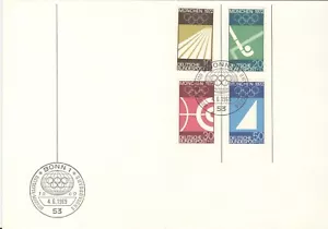 Germany Olympic Games Munich 1972 Presentation booklet with first day Bonn - Picture 1 of 2