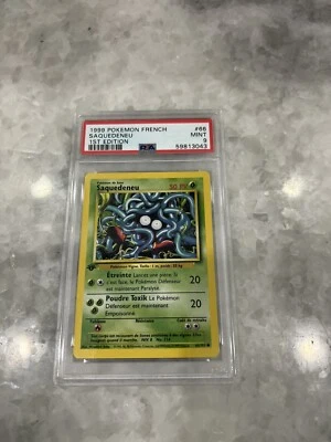 Saquedeneu (Tangela) 66/102 Graded French Base Pokemon Card - PSA 9 1st edition - Image 1 of 2