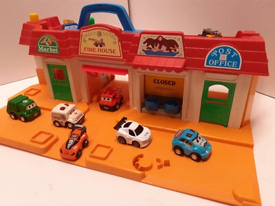 Fisher price vintage market post office bank épicerie ancien jouet banque postes - Photo 1/4