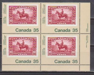 1982 Canada SC# 911 LR - Canada 82 - RCMP Constable Plate Block M-NH Lot # 3043d - Picture 1 of 1