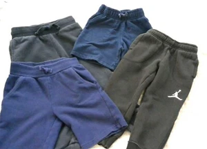 Lot of 4 Pieces: Boys Sweatpants-Long (2), Sweatpants-Short (2) Size 3 & 4 - Picture 1 of 9