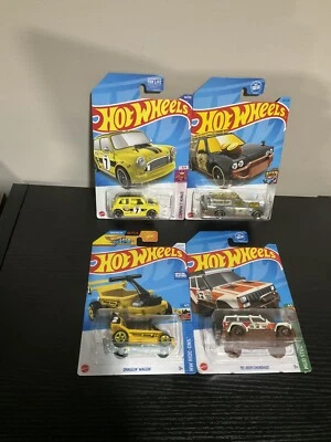 Hot Wheels Mixed Lot Of 4 Treasure Hunt Morris Mini Time Shifter Wagon Jeep - Image 1 of 2