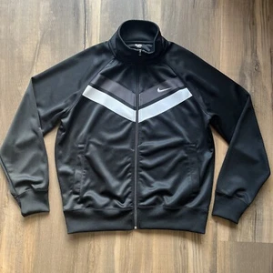 Nike The Athletic Department Men’s Retro Track Jacket Black With Grey Stripes L - Picture 1 of 10