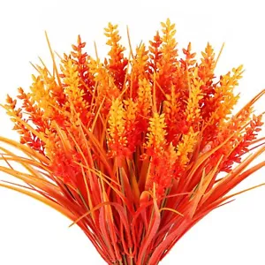 N&T NIETIN Artificial Fall Flowers Outdoors Decorations - 6 Bundles Fake Lave... - Picture 1 of 7