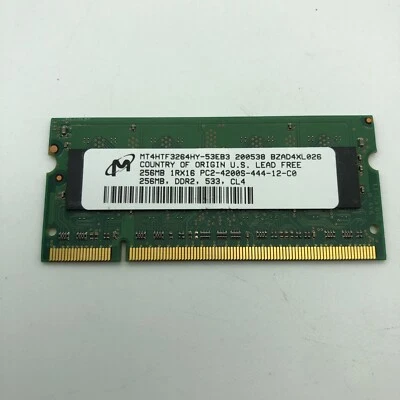 256MB PC2-4200s DDR2 533Mhz SoDimm Dell Acer Sony HP Compaq Notebook Ram Memory - Image 1 of 4