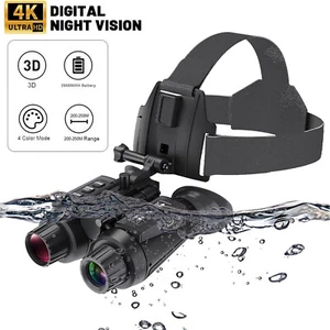NV8300 Infrared Night Vision Binoculars 4K 3D Head Mounted Goggles 8X Zoom UK - Picture 1 of 18