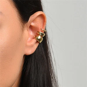 3 piezas Auriculares de metal sin perforaciones clip de cartílago estilo pendientes oreja joyería - Imagen 1 de 3