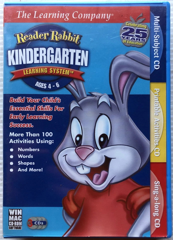 Reader Rabbit Kindergarten Learning System Ages 4-6 (PC CD-ROM, Windows 95 - XP) - Image 1 of 4