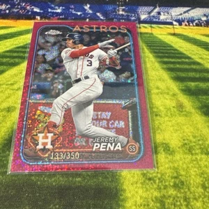 2024 Topps Chrome Magenta Speckle Refractor 133/350 Jeremy Pena #244 Astros - Bild 1 von 2
