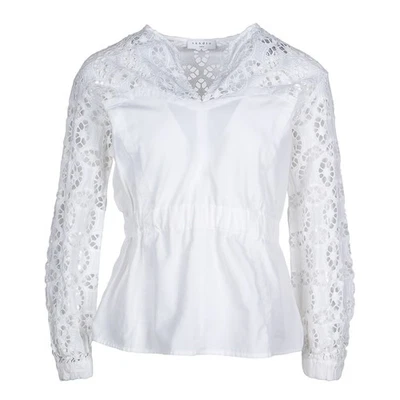 Blusa para mujer Sandro Paris talla 1/S de encaje E11646E Foto 1 de 4