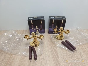 2 × BMF - Play Light Mädchen / 24 Karat vergoldet / Kerzenhalter /  70er / 75mm  - Bild 1 von 8