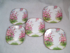 5 Vintage Royal Albert BLOSSOM TIME Bone China bread & butter plates 6 1/8 in. - Picture 1 of 14