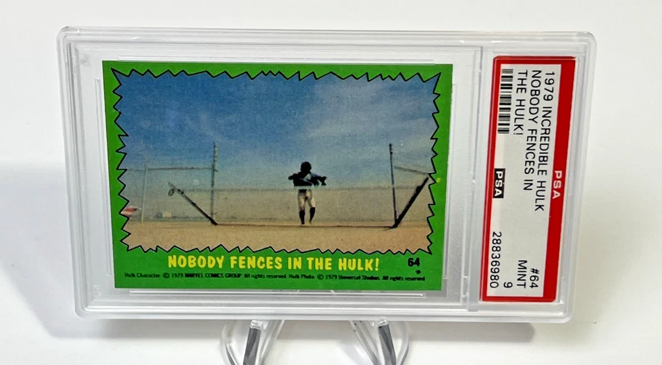 1979 Topps the Incredible Hulk Nobody Fences in the Hulk #64 PSA 9 - Image 1 of 4