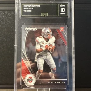 2021 Prizm Draft Picks Justin Fields Rookie Grade Gem Mint 10 - Picture 1 of 2