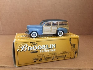 BROOKLIN MODELS METAL 1:43 SCALE 1947 FORD V-8 STATION WAGON BLUE /GRAY BRK.83 - Picture 1 of 8