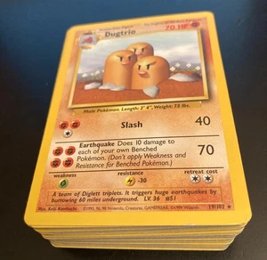 Big Lot of *76* 1999 Pokemon Base Set ≈ #19-102 (LP) 3 shadowless! (no holos) - Picture 1 of 8
